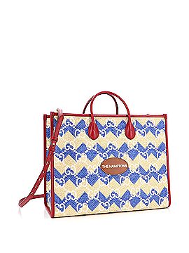Gucci The Hamptons Convertible Open Tote Straw Effect GG Raffia Large (view 2)