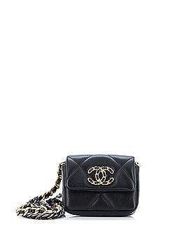 Chanel 19 Convertible Flap Coin Purse With Chain Quilted Lambskin (view 1)