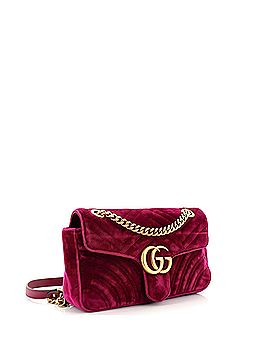 Gucci GG Marmont Flap Bag Matelasse Velvet Small (view 2)