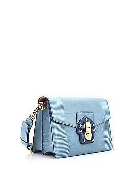 Dolce & Gabbana Lucia Shoulder Bag Lizard Embossed Leather (view 2)