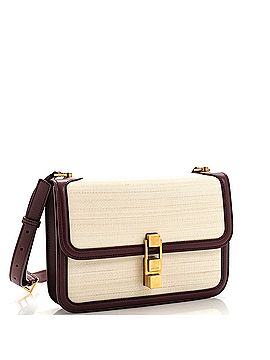 Saint Laurent Carre Satchel Canvas with Leather Large (view 2)