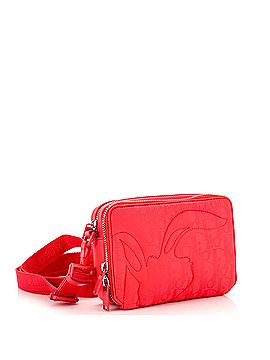 Christian Dior x ERL Double Zip Crossbody Pouch Quilted Oblique Mirage Technical Fabric (view 2)