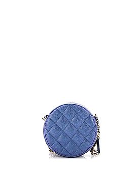 Chanel Round Clutch with Chain Quilted Iridescent Caviar Mini (view 2)
