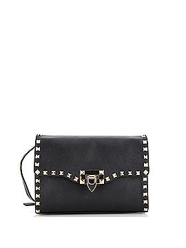 Valentino Garavani Rockstud Flip Lock Flap Bag Leather Medium (view 1)