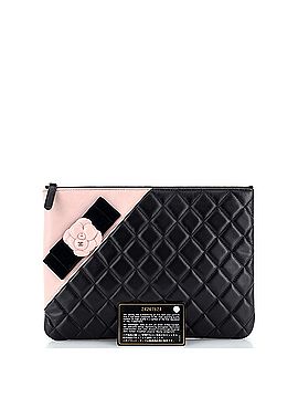 Chanel Camellia O Case Clutch Quilted Lambskin Medium (view 2)