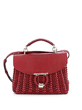 Salvatore Ferragamo Margot Satchel Fabric with Leather Small (view 1)