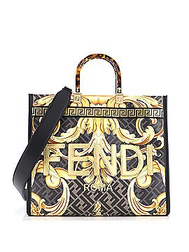 Versace x Fendi Fendace Sunshine Shopper Tote Printed Zucca Jacquard Medium (view 1)