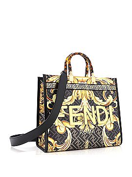 Versace x Fendi Fendace Sunshine Shopper Tote Printed Zucca Jacquard Medium (view 2)