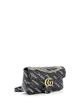 Gucci x Balenciaga The Hacker Project GG Marmont Flap Bag Printed Matelasse Leather Small (view 2)