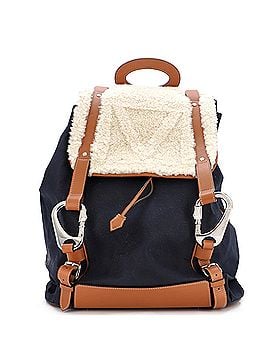 Louis Vuitton Shearling Backpack Canvas with Shearling (view 1)