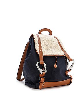 Louis Vuitton Shearling Backpack Canvas with Shearling (view 2)
