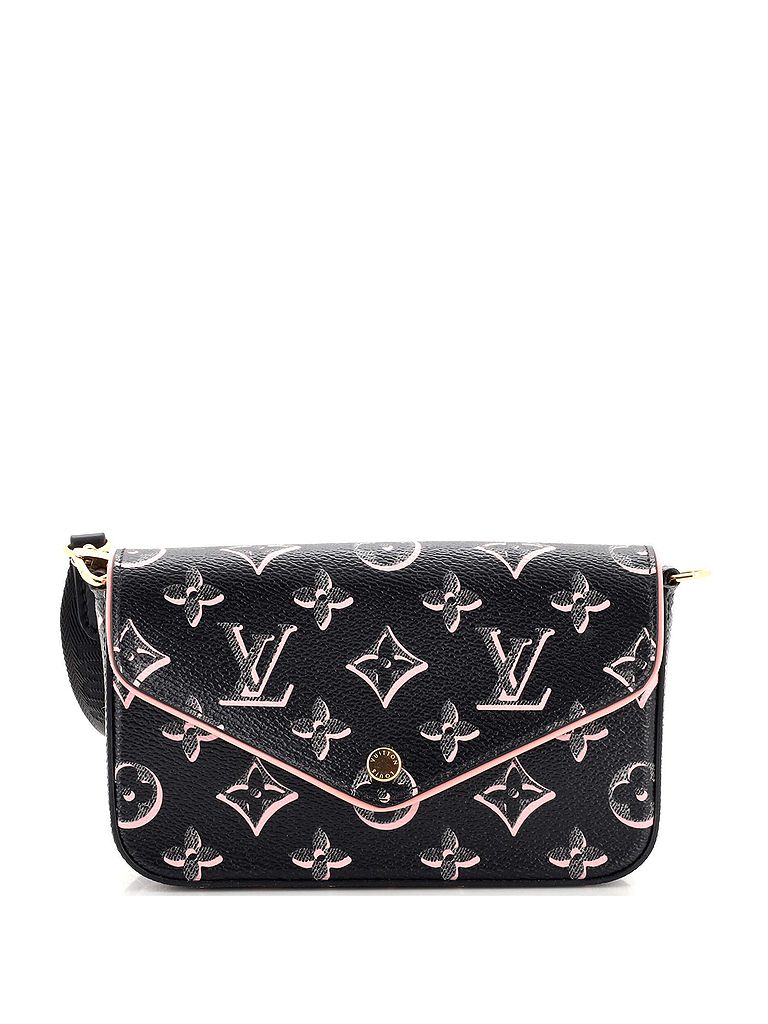 Louis Vuitton 100% Coated Canvas Black Felicie Strap & Go Handbag Fall for You Monogram Canvas One Size - photo 1