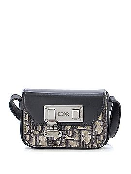 Christian Dior Clasp Lock Messenger Pouch Oblique Canvas and Leather Nano (view 1)
