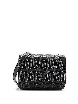 Versace Virtus Chain Flap Shoulder Bag Quilted Patent Small (view 1)