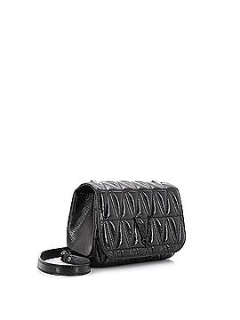 Versace Virtus Chain Flap Shoulder Bag Quilted Patent Small (view 2)