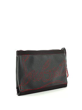 Christian Louboutin Logo Zip Clutch Leather Large (view 2)