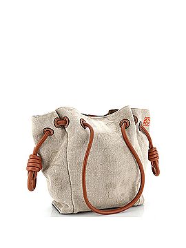 Loewe Flamenco Knot Tote Linen and Leather Small (view 2)