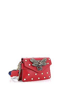Gucci Broadway Pearly Bee Shoulder Bag Embellished Leather Mini (view 2)