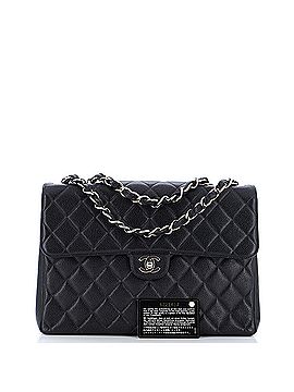 Chanel Vintage Classic Single Flap Bag Quilted Caviar Jumbo (view 2)