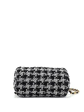 Chanel CC Chain Bowling Bag Quilted Houndstooth Tweed Medium (view 2)