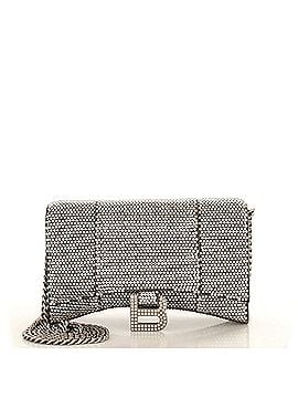 Balenciaga Hourglass Chain Wallet Suede with Crystals XS (view 1)