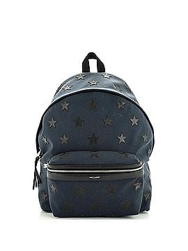Saint Laurent City Backpack Embroidered Canvas Medium (view 1)