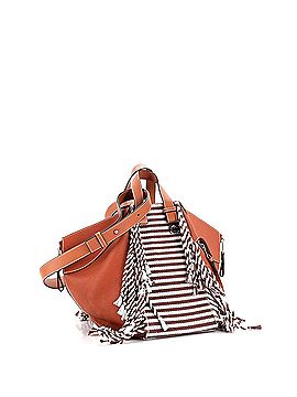 Loewe Hammock Bag Leather and Fringed Canvas Small (view 2)