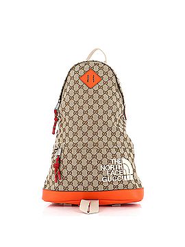 Gucci Gucci x The North Face Zip Backpack GG Canvas with Leather Medium (view 1)