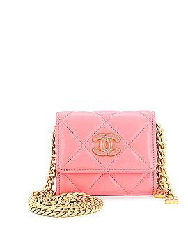 Chanel Pending CC Card Holder on Chain Quilted Lambskin (view 1)
