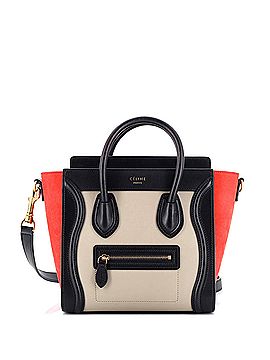 Céline Tricolor Luggage Bag Leather Nano (view 1)