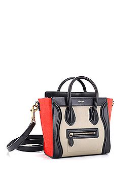 Céline Tricolor Luggage Bag Leather Nano (view 2)