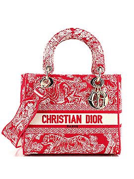 Christian Dior Lady D-Lite Bag Embroidered Canvas Medium (view 1)