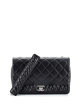 Chanel Embossed Braid CC Chain Flap Quilted Leather Small (view 1)