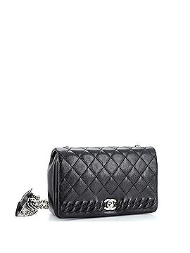 Chanel Embossed Braid CC Chain Flap Quilted Leather Small (view 2)