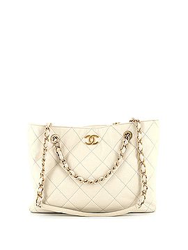 Chanel CC Trapezoid Chain Shopping Tote Quilted Caviar Small (view 1)