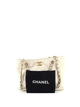 Chanel CC Trapezoid Chain Shopping Tote Quilted Caviar Small (view 2)