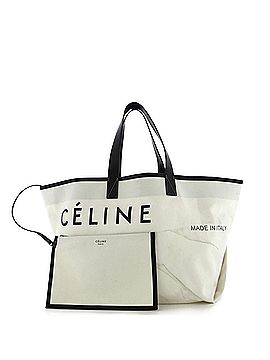 Céline Made In Tote Canvas with Leather Medium (view 2)