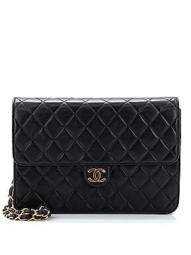 Chanel Vintage Clutch with Chain Quilted Leather Medium (view 1)