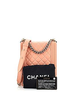 Chanel North South Boy Flap Bag Quilted Calfskin Large (view 2)