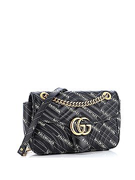 Gucci x Balenciaga The Hacker Project GG Marmont Flap Bag Printed Matelasse Leather Small (view 2)