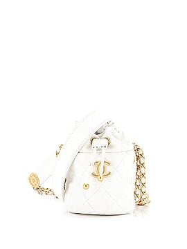 Chanel Twist Your Buttons Drawstring Bucket Bag Quilted Caviar Mini (view 1)
