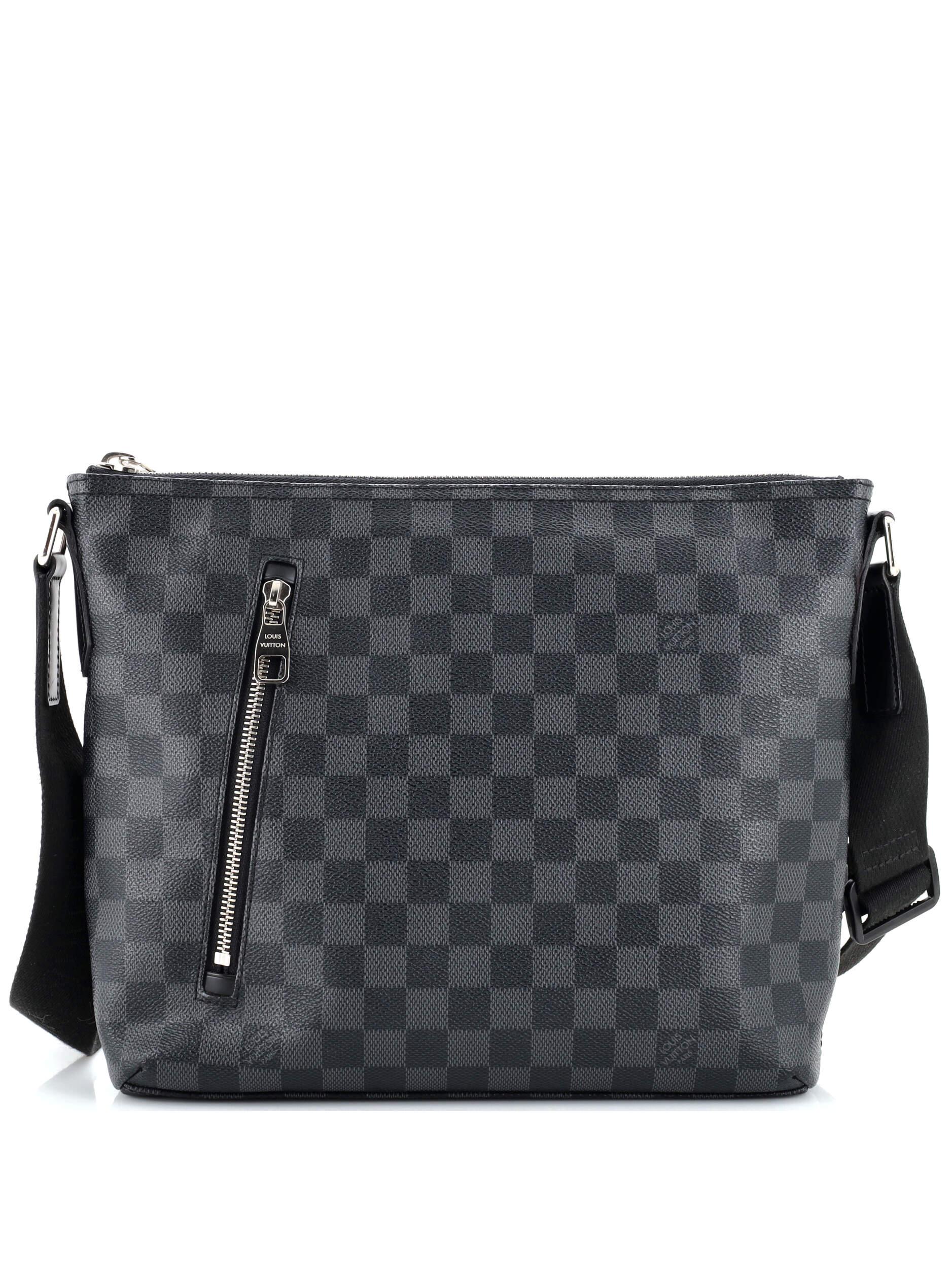 Louis Vuitton 100% Coated Canvas Black Mick Messenger Bag Damier ...