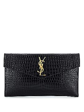 Saint Laurent Uptown Pouch Crocodile Embossed Leather (view 1)