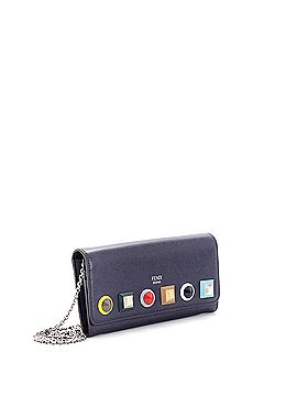 Fendi Continental Wallet on Chain Studded Leather (view 2)