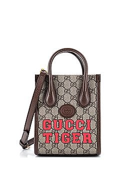 Gucci Interlocking G Patch Tote Printed GG Coated Canvas Mini (view 1)