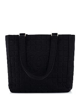 Chanel Chocolate Bar Tote Quilted Jersey North South (view 1)