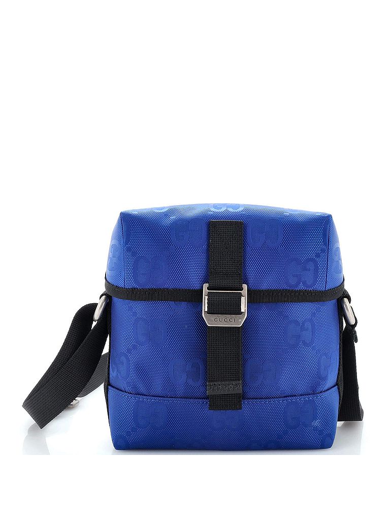 Gucci 100% Nylon Blue Off The Grid Buckle Messenger Bag GG Econyl One Size - photo 1