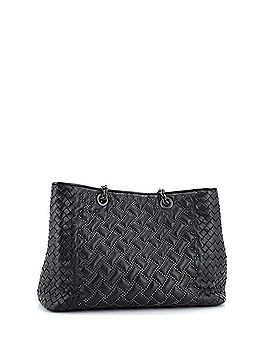 Bottega Veneta Double Chain Tote Studded Leather with Intrecciato Detail Medium (view 2)