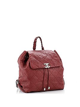 Chanel Braided With Style Drawstring Backpack Quilted Grained Calfskin (view 2)