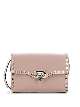 Valentino Garavani Rockstud Flip Lock Flap Bag Leather Medium (view 1)